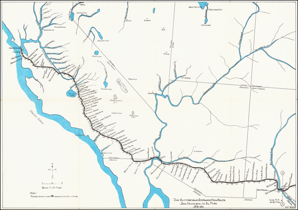 23-Texas, Arizona, New Mexico and California Map By Robert A. Hanson