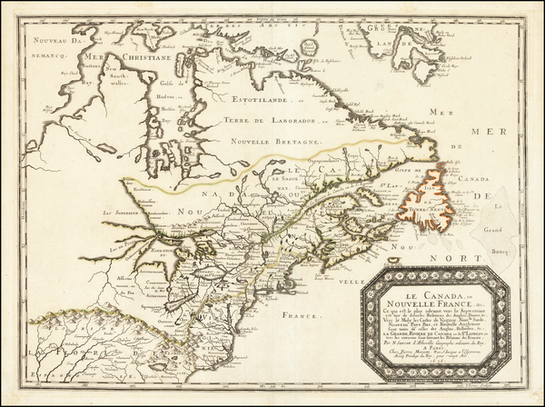 71-United States, Midwest and Canada Map By Nicolas Sanson