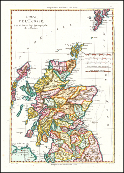 76-Scotland Map By Rigobert Bonne