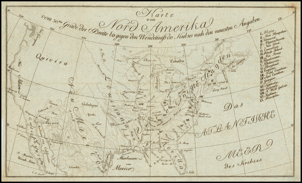 8-United States Map By Eberhard August Wilhelm von Zimmermann