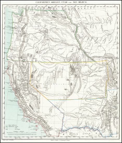 6-Southwest, Rocky Mountains and California Map By Carl Flemming