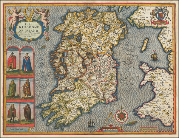 0-Ireland Map By John Speed