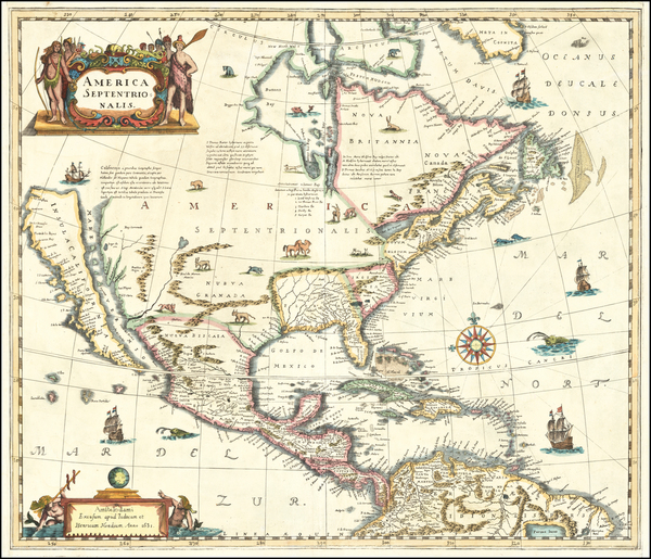 63-North America and Curiosities Map By Anonymous
