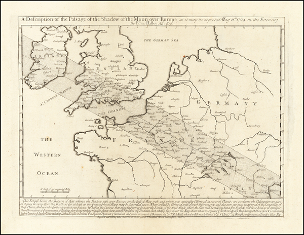 30-British Isles, France and Celestial Maps Map By John Senex