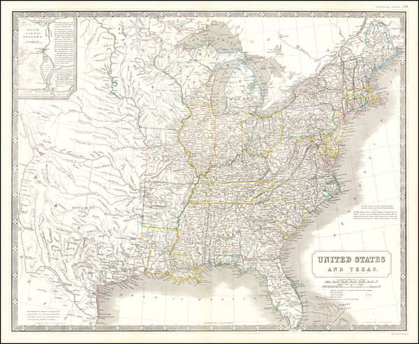 6-United States and Texas Map By Alexander Keith Johnston
