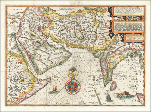 100-Indian Ocean, India, Central Asia & Caucasus, Middle East and East Africa Map By Jan Huygen