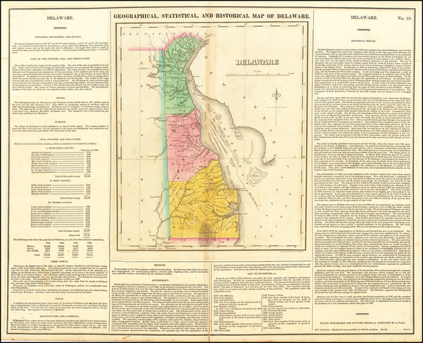 94-Mid-Atlantic and Delaware Map By Henry Charles Carey  &  Isaac Lea