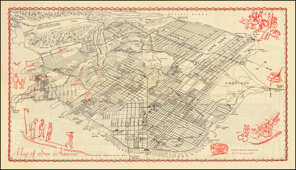 87-San Francisco & Bay Area Map By James Ladd Delkin