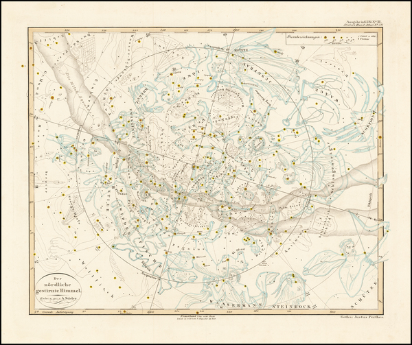 75-Celestial Maps Map By Adolf Stieler