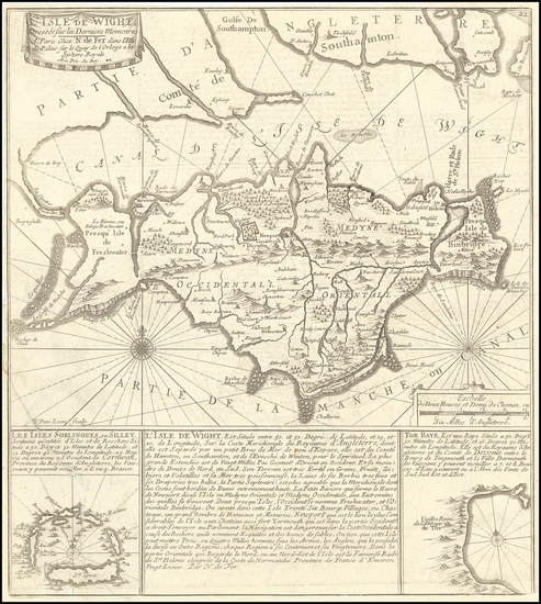 28-British Counties Map By Nicolas de Fer