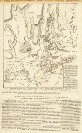 33-New York City, New York State and New Jersey Map By William Faden