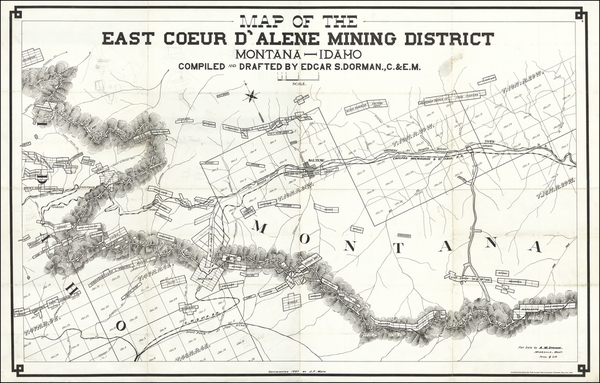 62-Idaho Map By Edgar S. Dorman