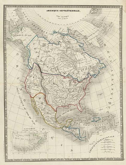 77-North America Map By Louis Antoine