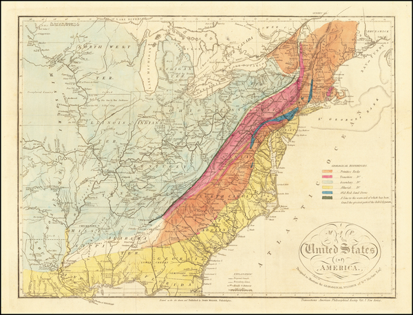 71-United States and Geological Map By John Melish