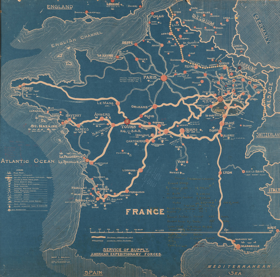 58-France Map By Bert L. Baldwin