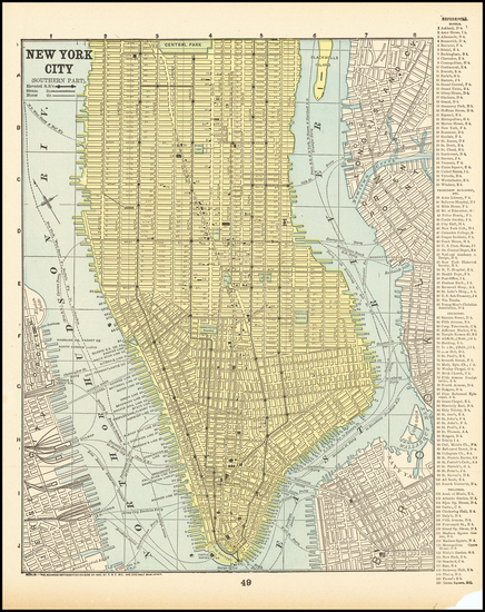 18-New York City Map By People's Publishing Co.