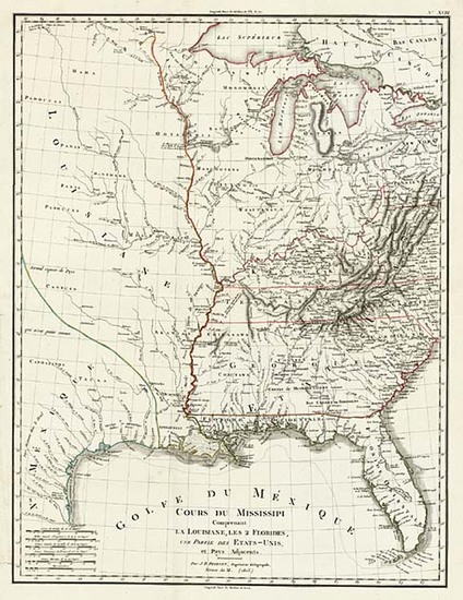 43-South, Texas, Midwest and Plains Map By Jean Baptiste Poirson