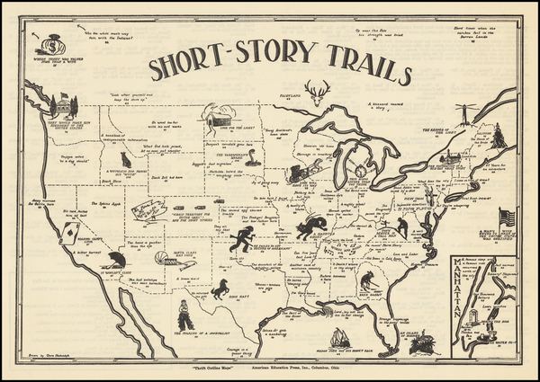 44-United States and Pictorial Maps Map By Clara Molendyk