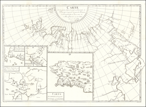 70-Polar Maps, Alaska, Russia in Asia, California and Canada Map By Samuel Engel