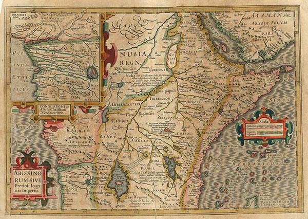 21-Africa, Africa, East Africa and West Africa Map By Jodocus Hondius  &   Gerard Mercator