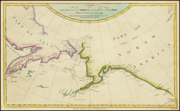 28-Alaska and Canada Map By James Cook