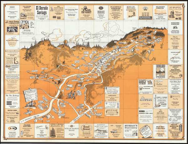 35-Pictorial Maps and Other California Cities Map By Anonymous