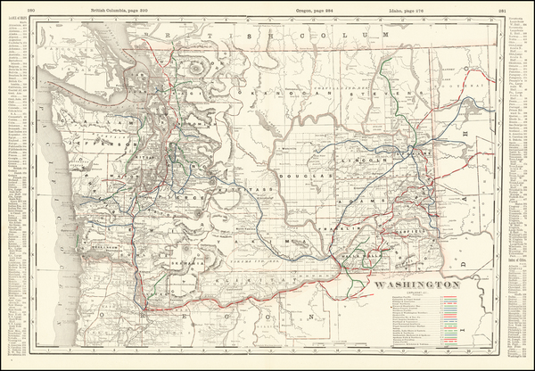 42-Washington Map By George F. Cram