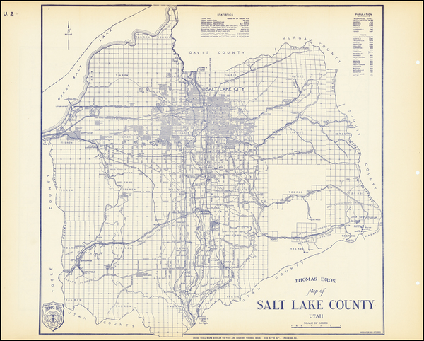 86-Utah and Utah Map By Thomas Brothers