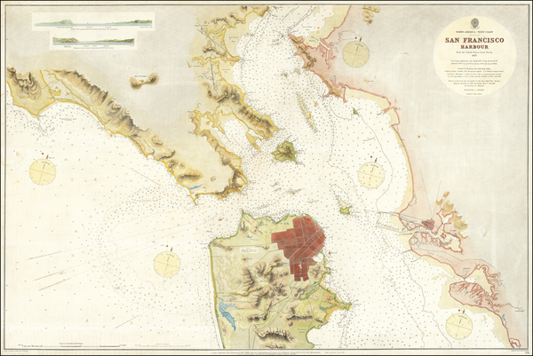 12-California and San Francisco & Bay Area Map By J & C Walker / British Admiralty