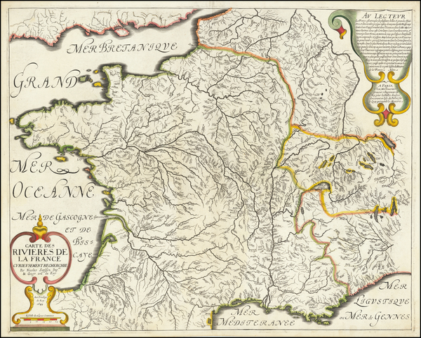 72-France Map By Nicolas Sanson