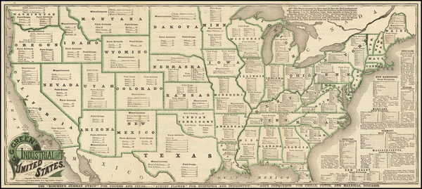 15-United States Map By G. G. Green