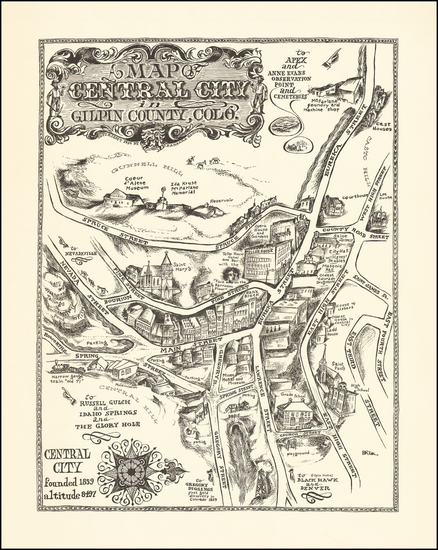 21-Colorado, Colorado and Pictorial Maps Map By Barbara Remington