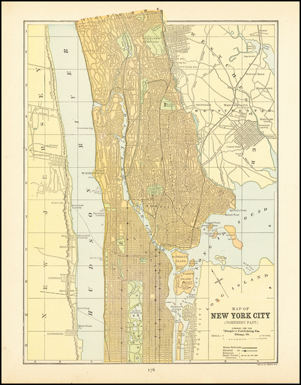 31-New York City Map By People's Publishing Co.