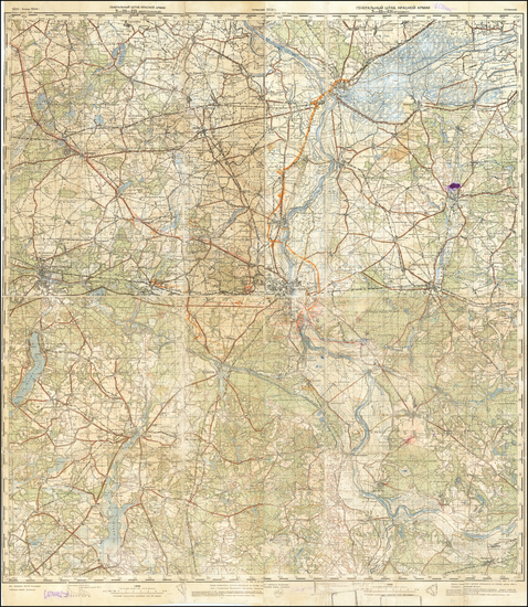 90-World War II and Norddeutschland Map By General Staff of the Red Army