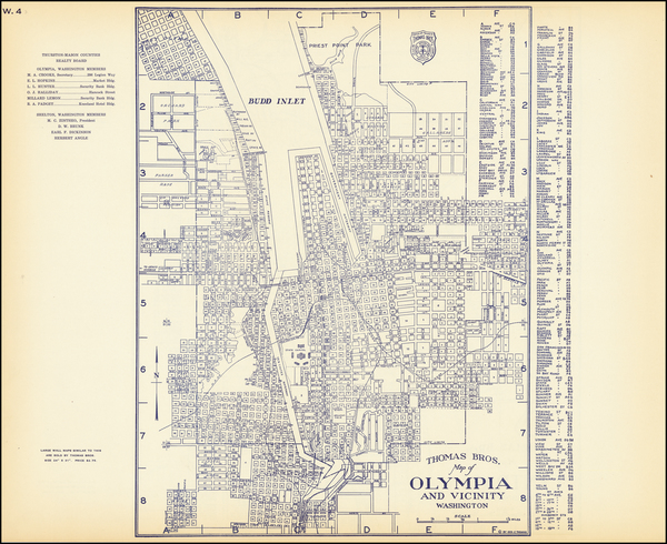 81-Washington Map By Thomas Brothers