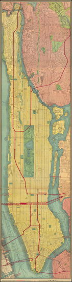 100-New York City Map By Rand McNally & Company