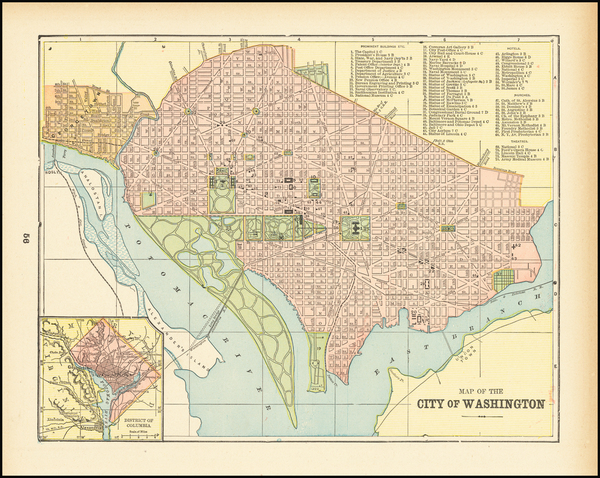 34-Washington, D.C. Map By George F. Cram