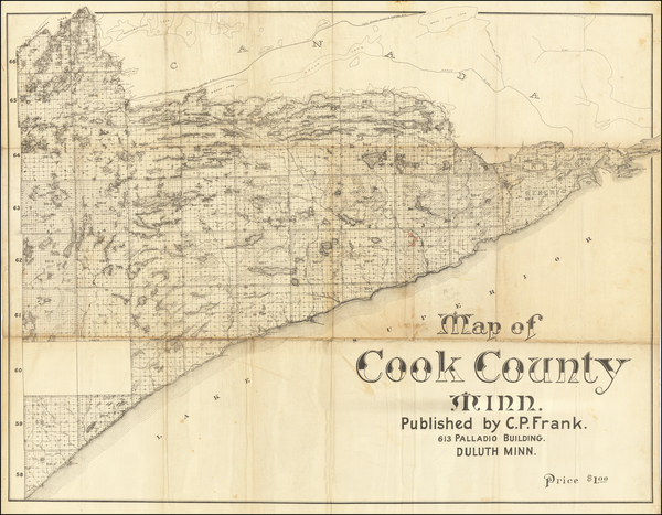 Cook County Mn Plat Map Barry Lawrence Ruderman Antique Maps Inc.