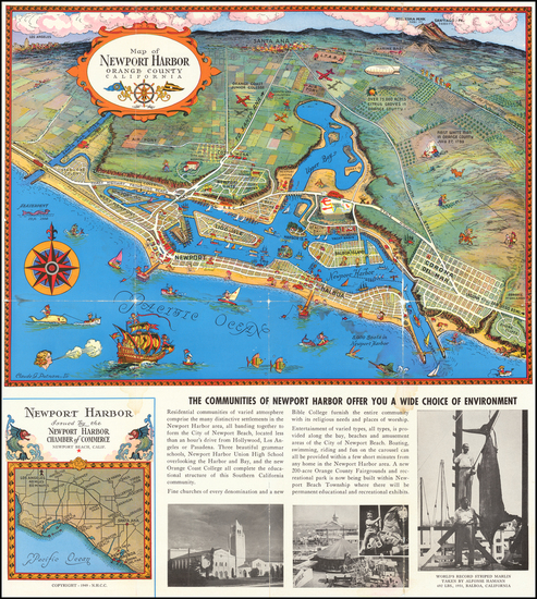 33-Pictorial Maps and Other California Cities Map By Claude Putnam