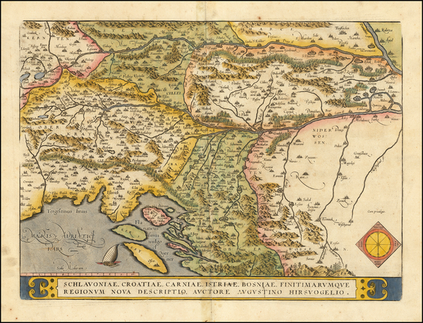 86-Croatia & Slovenia Map By Abraham Ortelius