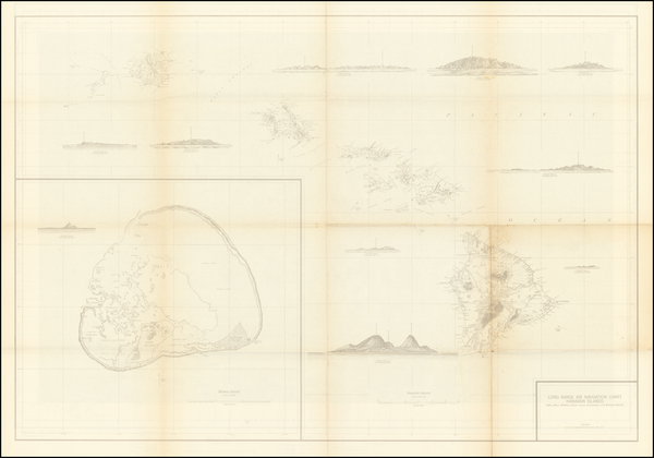 38-Hawaii, Pacific and Hawaii Map By U.S. Army Air Forces Aeronautical Chart Service