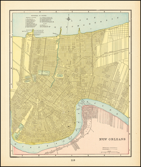 97-Louisiana Map By George F. Cram