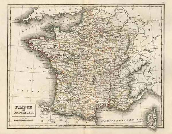 22-Europe and France Map By J.C. Russell & Sons