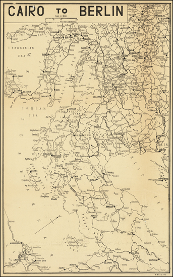 49-Central & Eastern Europe, Middle East, Egypt, World War II and Germany Map By C. P. D.