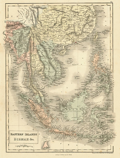 0-Asia, China, Southeast Asia and Philippines Map By Adam & Charles Black