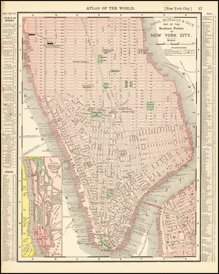 68-New York City Map By Rand McNally & Company