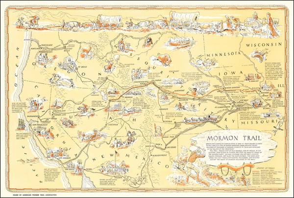 82-Midwest, Plains, Southwest, Rocky Mountains and Pictorial Maps Map By J. Rulon Hales