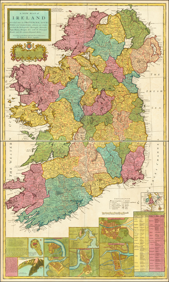 37-Ireland Map By Herman Moll