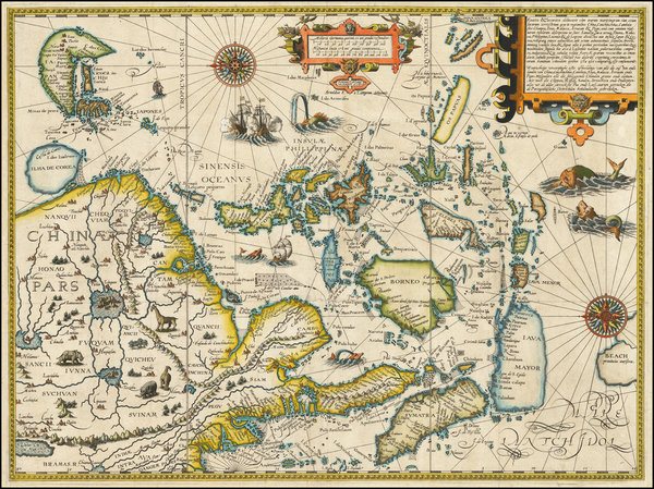 60-China, Japan, Korea, Southeast Asia, Philippines, Indonesia and Malaysia Map By Jan Huygen Van 