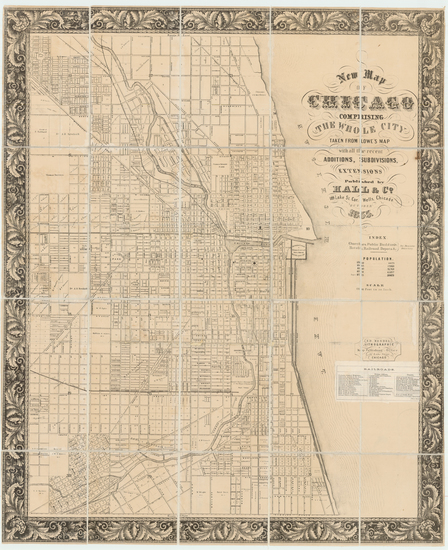 61-Chicago Map By Hall & Co.